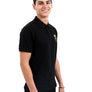 Mens Black Polo Gold Skull